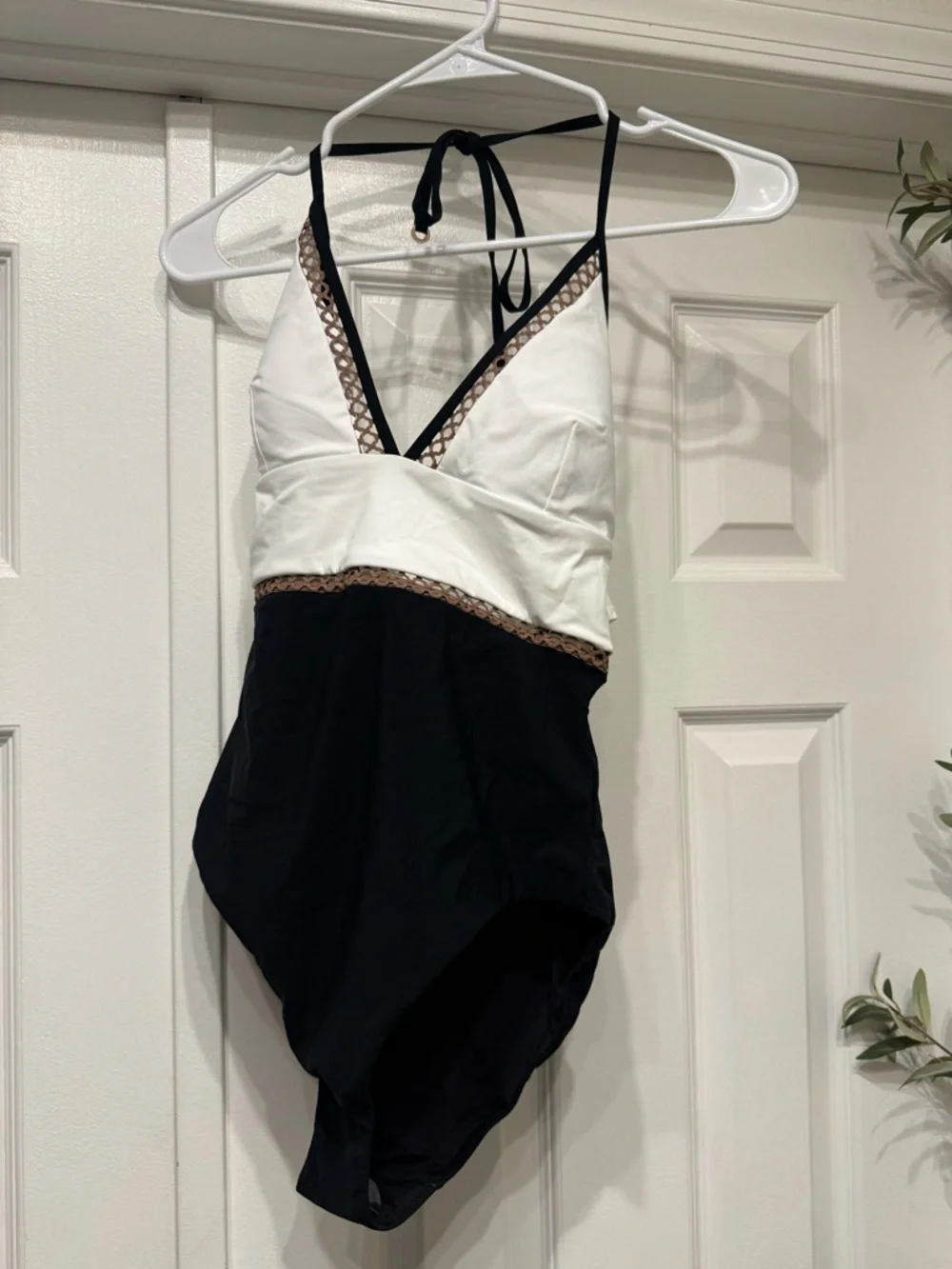 REISS ray colorblock bathing suit - Picture 6 of 8
